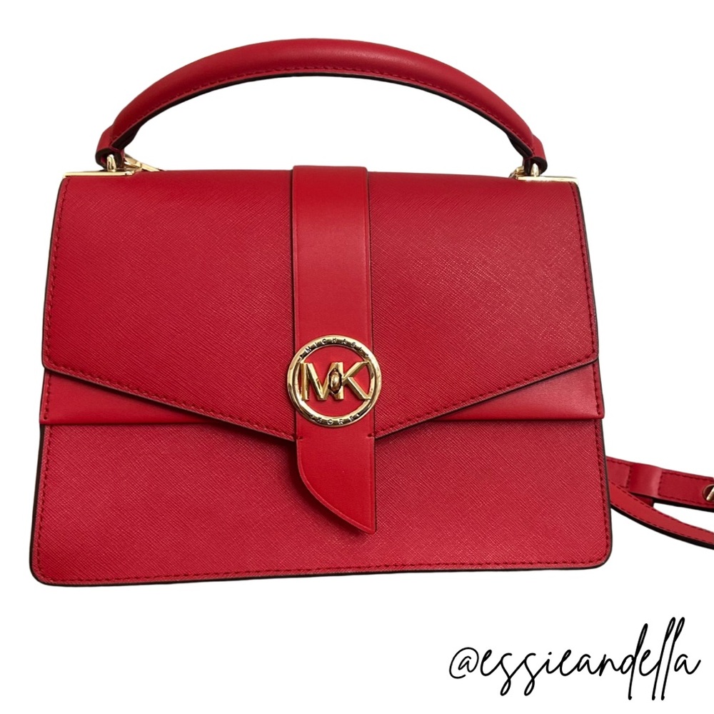 Michael Kors Red Top Handle Crossbody Bag